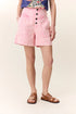 Leon & Harper short Qitu plain pink